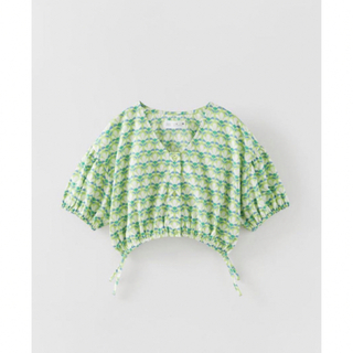 ザラキッズ(ZARA KIDS)のZARAKIDSザラキッズ*ジオメトリックポプリントップス*ブラウスシャツ116(Tシャツ/カットソー)