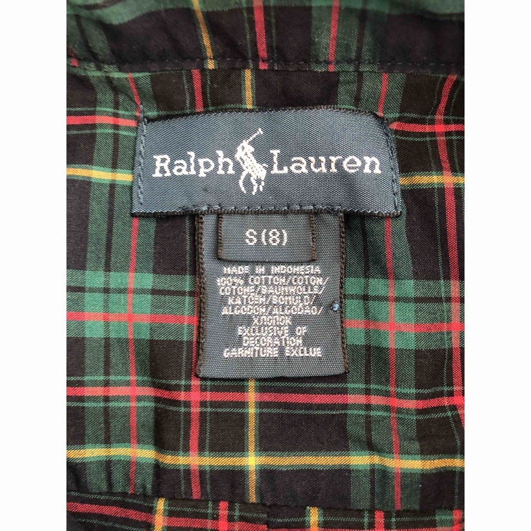 Ralph Lauren(ラルフローレン)のPOLO RALPH LAUREN sizeS(8)ﾁｴｯｸｼｬﾂ長袖 キッズ/ベビー/マタニティのキッズ服男の子用(90cm~)(ブラウス)の商品写真