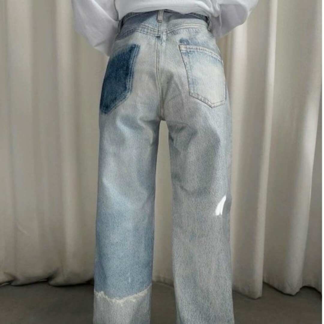 Ameri VINTAGE(アメリヴィンテージ)のAmeriVINTAGE TROMPE L′OEIL DENIM PANTS レディースのパンツ(デニム/ジーンズ)の商品写真