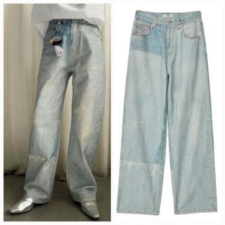 アメリヴィンテージ(Ameri VINTAGE)のAmeriVINTAGE TROMPE L′OEIL DENIM PANTS(デニム/ジーンズ)