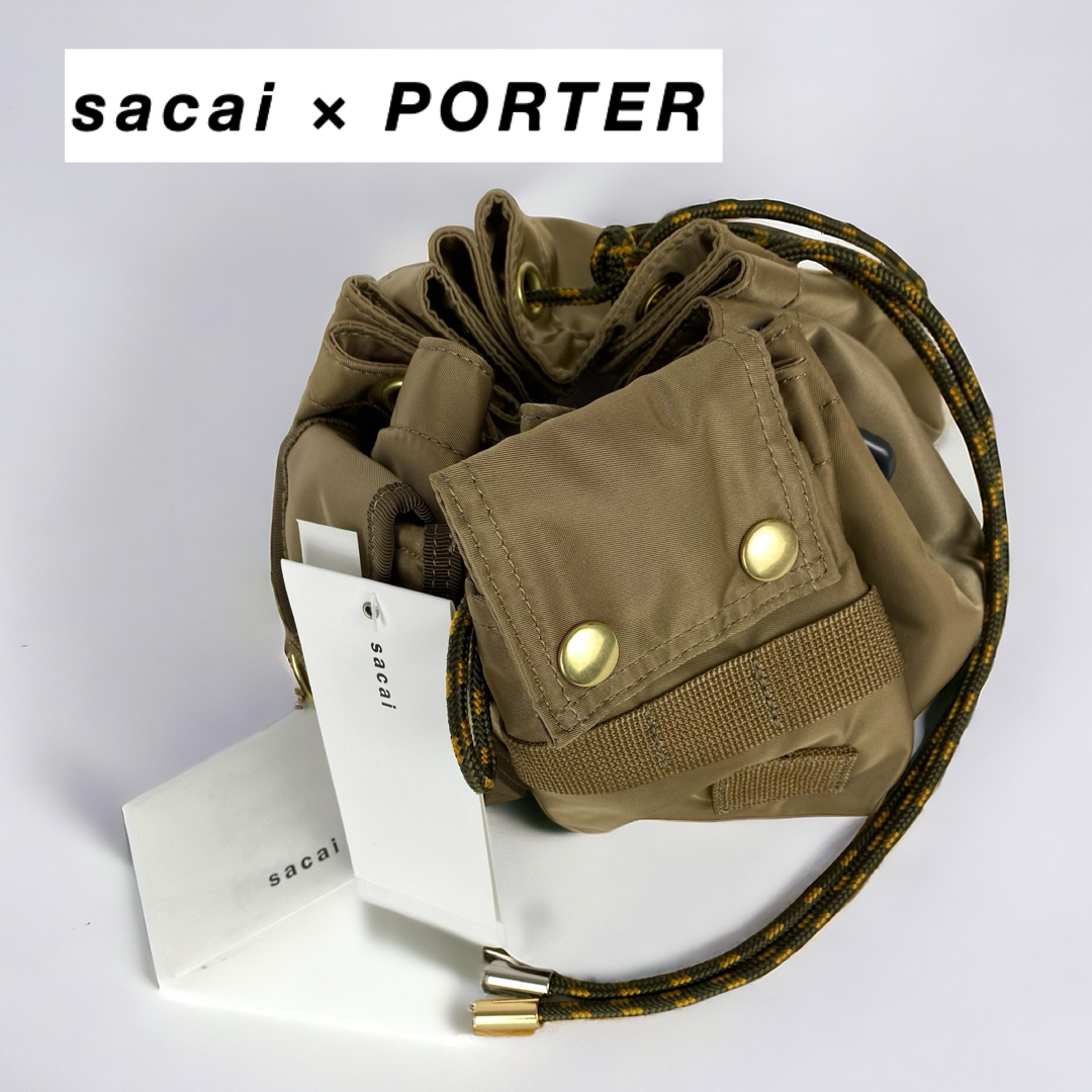 sacai(サカイ)の22AW Sacai PORTER タクティカル ドローストリングバッグ ポーチ レディースのファッション小物(ポーチ)の商品写真