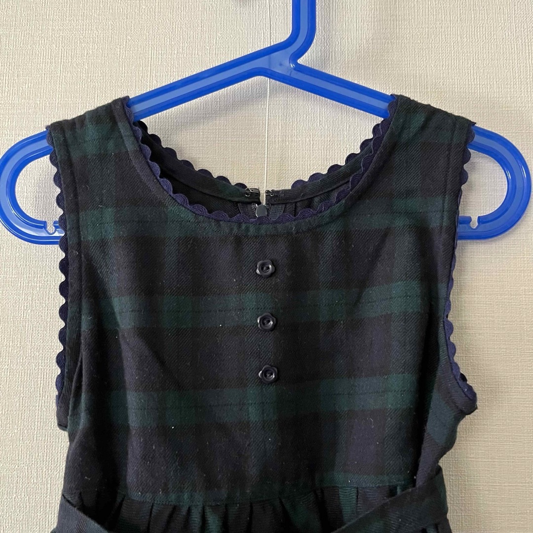 美品　SACCO サッコ　ワンピース　チェック　110 キッズ/ベビー/マタニティのキッズ服女の子用(90cm~)(ワンピース)の商品写真