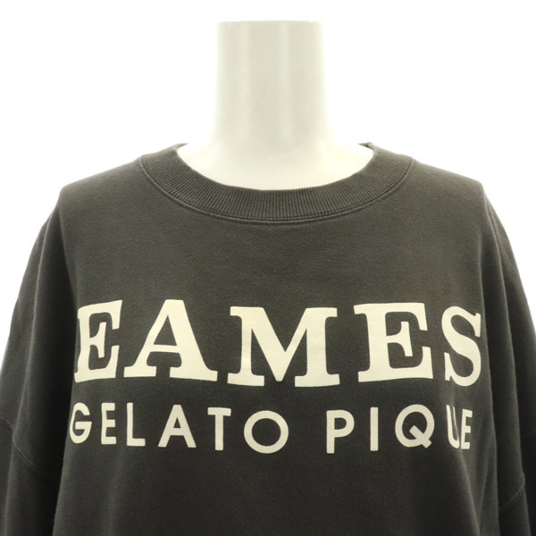 gelato pique(ジェラートピケ)のジェラートピケ 22AW EAMES リサイクルコットンロゴ裏毛プルオーバー レディースのトップス(トレーナー/スウェット)の商品写真