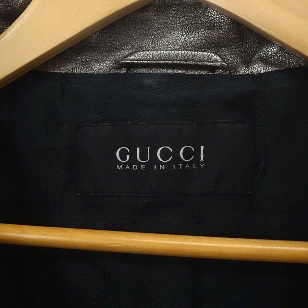 Gucci(グッチ)のグッチ GUCCI レザージャケット ライダースジャケット ブルゾン やぎ革 メンズのジャケット/アウター(ライダースジャケット)の商品写真