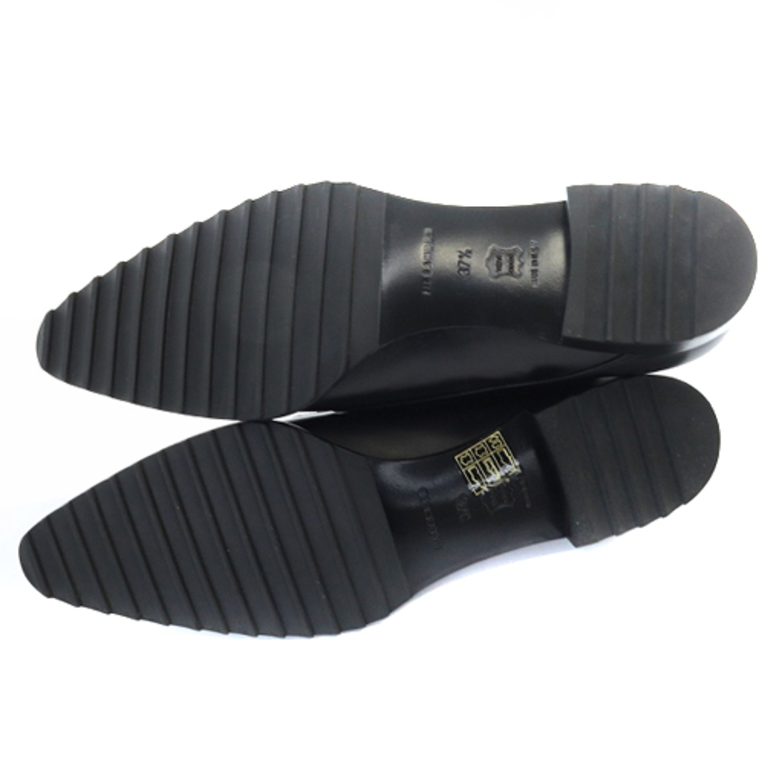 Jil Sander(ジルサンダー)のジルサンダー レースアップ レザーシューズ 37.5 24.5cm 黒 レディースの靴/シューズ(ローファー/革靴)の商品写真