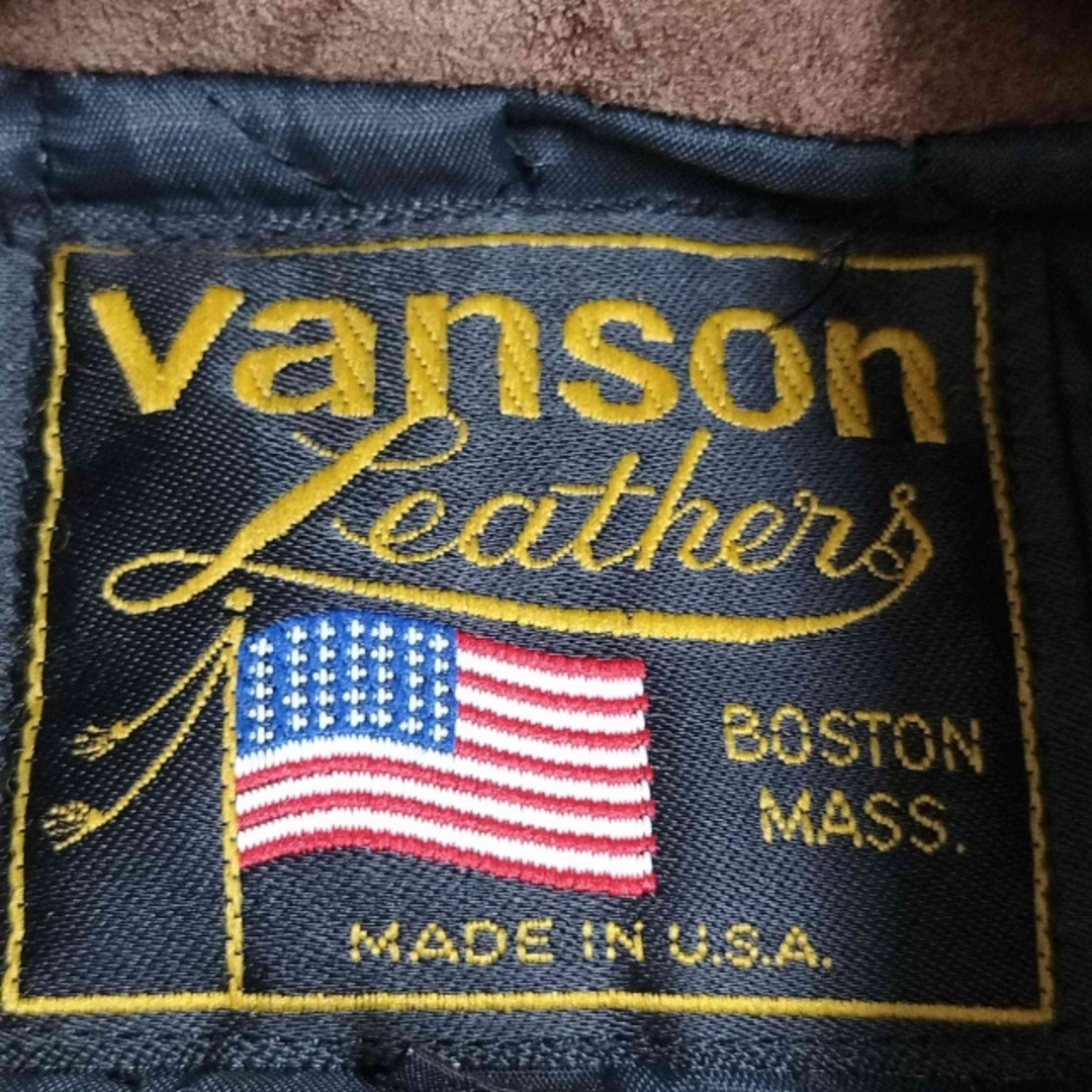 VANSON(バンソン)のVANSON(バンソン) スエードダブルライダースジャケット メンズ アウター メンズのジャケット/アウター(ライダースジャケット)の商品写真