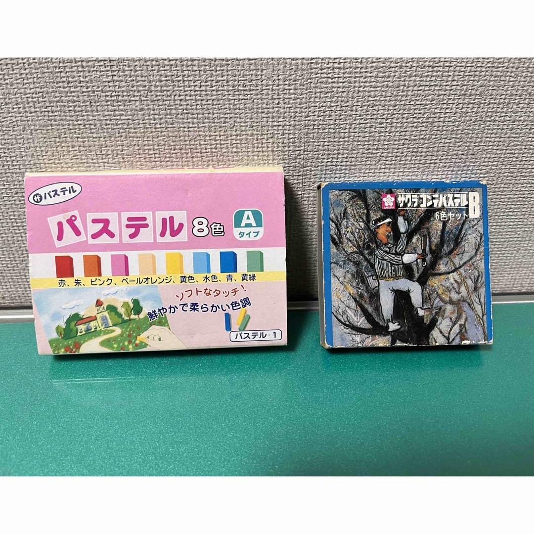 サクラクレパス(サクラクレパス)のパステル　2セット　サクラ6色　ダイソー8色 エンタメ/ホビーのアート用品(クレヨン/パステル)の商品写真