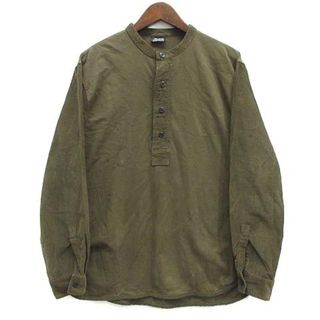 ジャーナルスタンダード(JOURNAL STANDARD)のジャーナルスタンダード Tシャツ バンドカラー 袖コーデュロイ 切替 長袖 緑(シャツ)