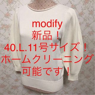 モディファイ(Modify)の★modify/モディファイ★新品★大きいサイズ！長袖カットソー40.L.11号(カットソー(長袖/七分))