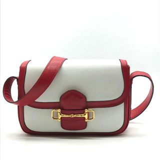 セリーヌ(celine)の良品 CELINE セリーヌ バイカラー ホースビット 金具 レザー ショルダー バッグ a1123(ショルダーバッグ)