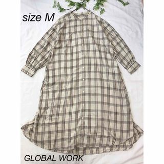 グローバルワーク(GLOBAL WORK)の♡GLOBAL WORK♡ グローバルワーク シャツワンピース　チェック　春(ロングワンピース/マキシワンピース)