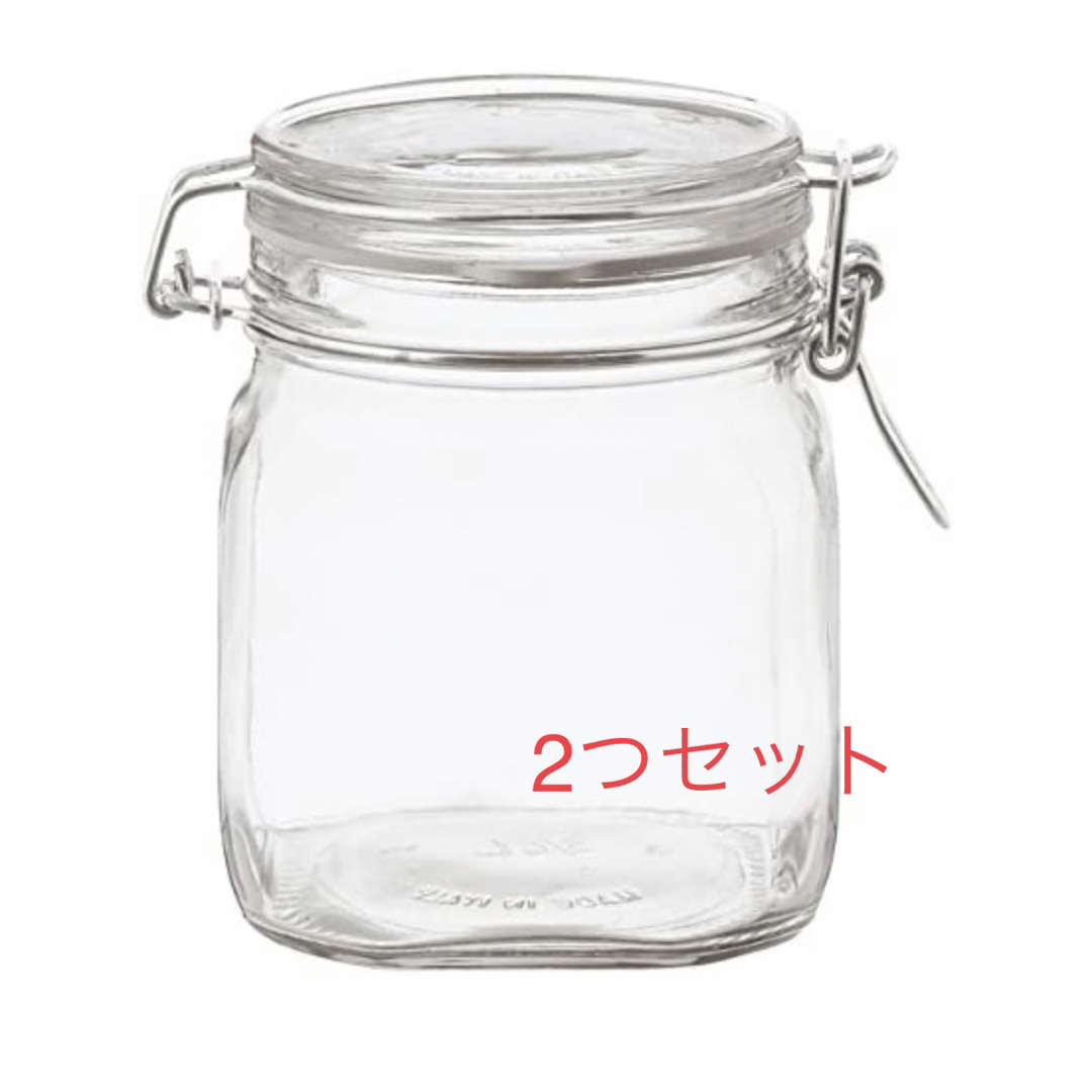 MUJI (無印良品)(ムジルシリョウヒン)の無印良品 ソーダガラス瓶 750ml 2つセット インテリア/住まい/日用品のキッチン/食器(容器)の商品写真