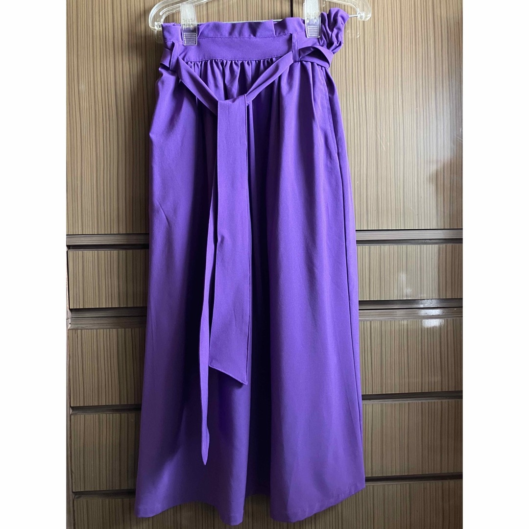 BACK NUMBER(バックナンバー)の紫 スカート レディースのスカート(ロングスカート)の商品写真