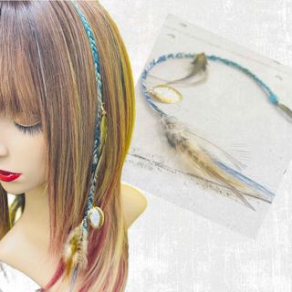 【新品】BR# WS ワンタッチ　エクステ　ブレイズ　クリップ　ヘアアクセ(ロングストレート)