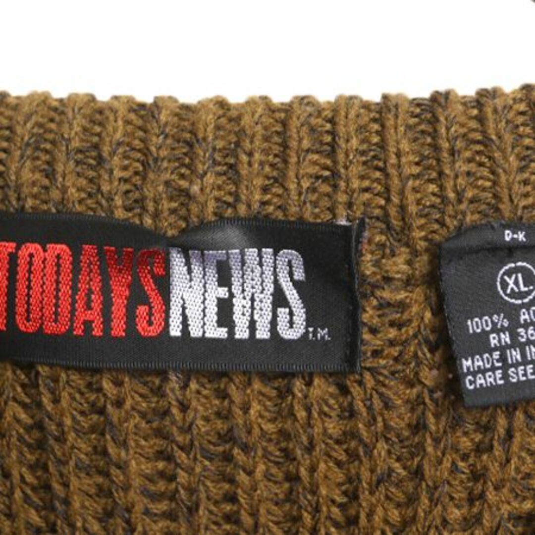 90s TODAYS NEWS アクリル チャンキー ニット セーター メンズ 90s TODAYS NEWS アクリル チャンキー ニット セーター メンズ