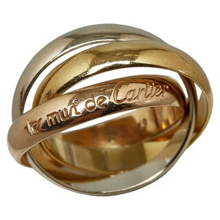 カルティエ(Cartier)のカルティエ トリニティ リング 指輪 #49 K18YG イエローゴールド K18WG K18PG ピンクゴールド レディース CARTIER 【1-0133783】(リング(指輪))