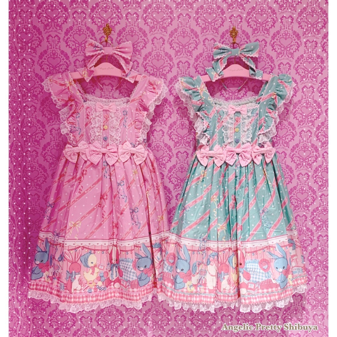 Angelic Pretty(アンジェリックプリティー)のmelody toysジャンパースカートset レディースのスカート(ひざ丈スカート)の商品写真