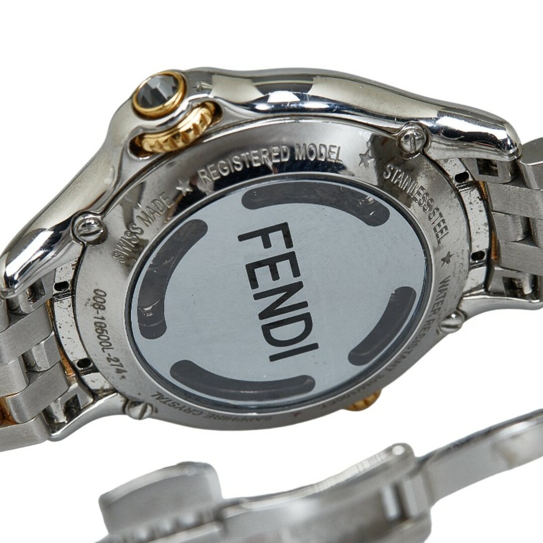 FENDI(フェンディ)の美品 フェンディ クレイジー カラット 1Pダイヤモンド 腕時計 10500L クオーツ ホワイト文字盤 ステンレススチール メンズ FENDI 【222-42441】 メンズの時計(腕時計(アナログ))の商品写真