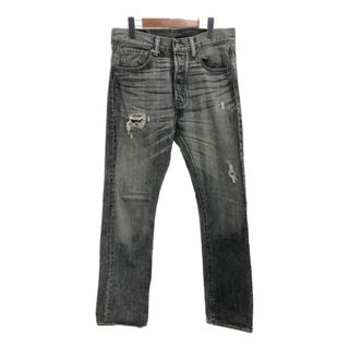 リーバイス(Levi's)のLevi's リーバイス 501 ストレート ダメージ デニムパンツ ボトムス アメカジ カジュアル グレー (メンズ 31/32) 中古 古着 P9443(デニム/ジーンズ)