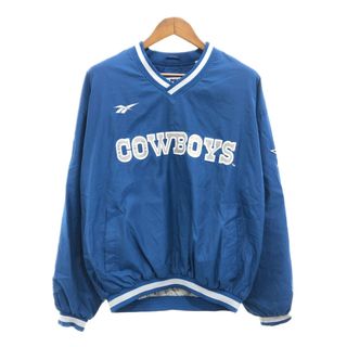 リーボック(Reebok)のReebok リーボック PRO LINE NFL ダラス・カウボーイズ プルオーバー ジャケット アウター プロチーム ブルー (メンズ L) 中古 古着 P9444(その他)