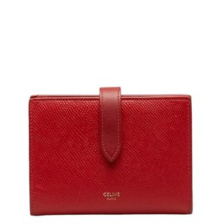 セリーヌ(celine)のセリーヌ ミディアム ストラップウォレット 二つ折り財布 レザー レディース CELINE 【228-42946】(財布)