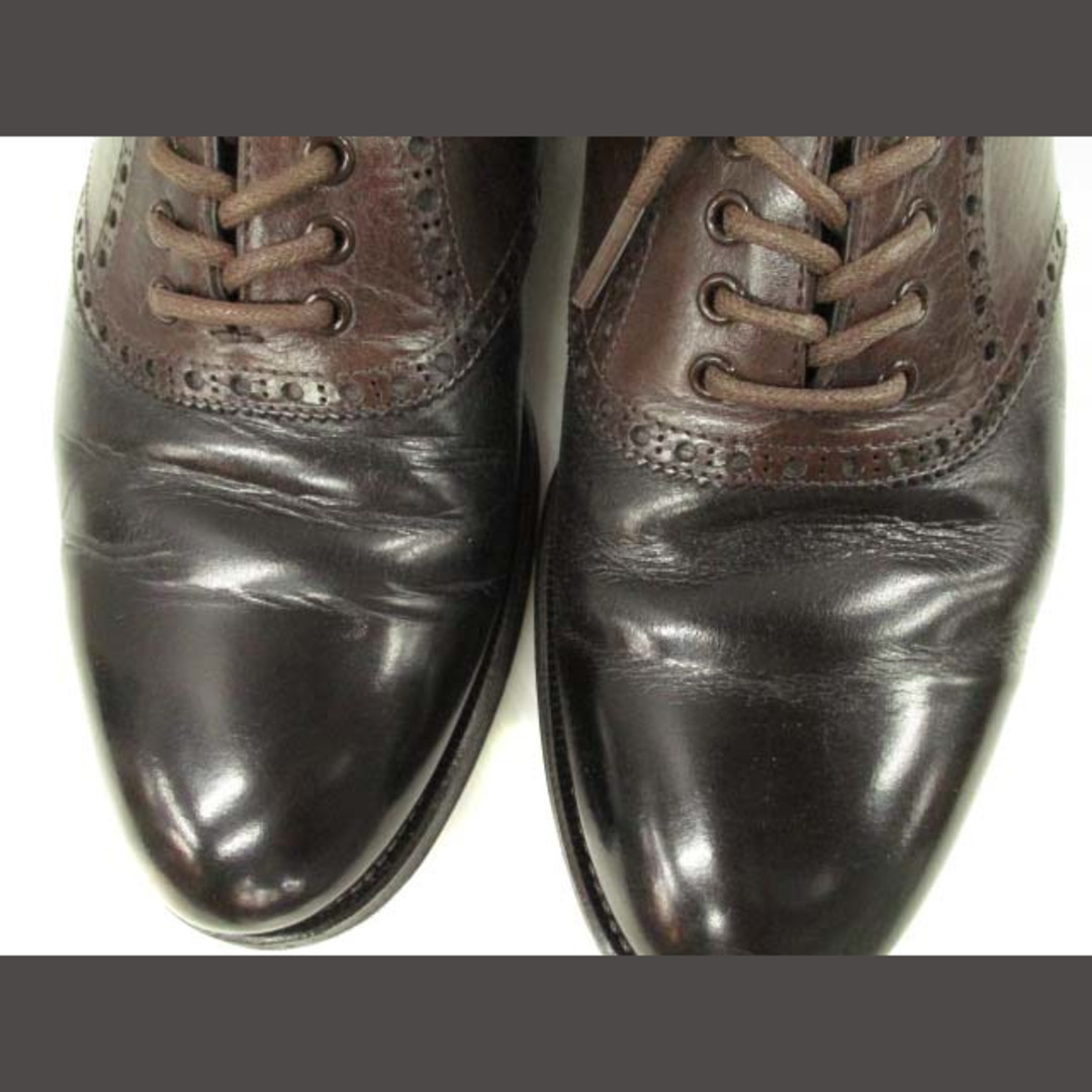 ヒロシ ツボウチ サドルシューズ レザーシューズ ブラック ブラウン 6.5 メンズの靴/シューズ(ドレス/ビジネス)の商品写真