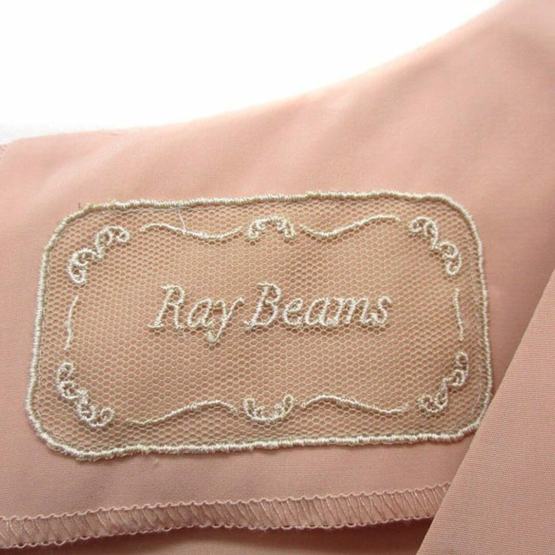 Ray BEAMS(レイビームス)のレイビームス ワンピース 半袖 Vネック リボン ロング シンプル ベージュ レディースのワンピース(ロングワンピース/マキシワンピース)の商品写真