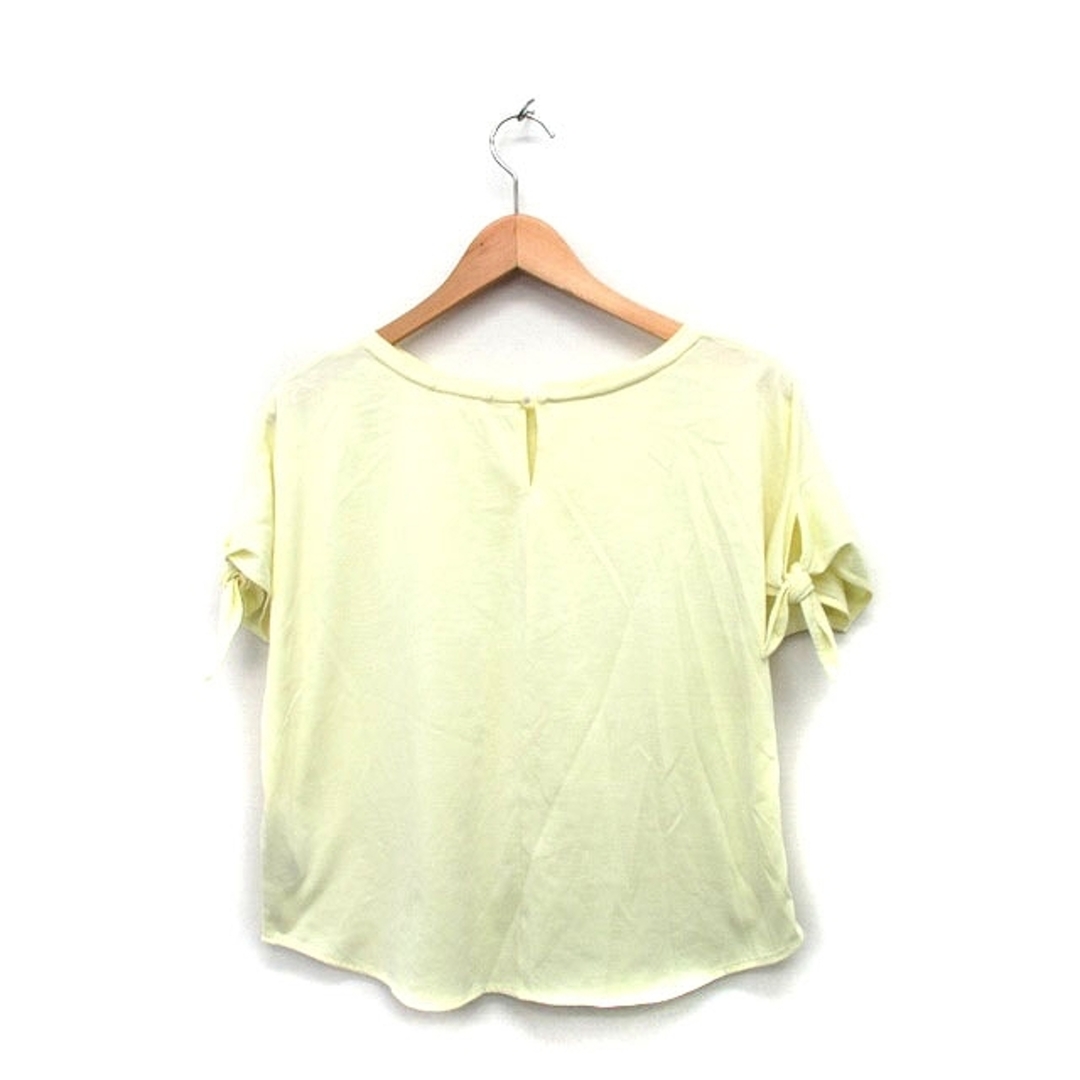 ViS(ヴィス)のビス ViS カットソー Tシャツ 半袖 リボン シンプル M イエロー 黄 レディースのトップス(カットソー(半袖/袖なし))の商品写真