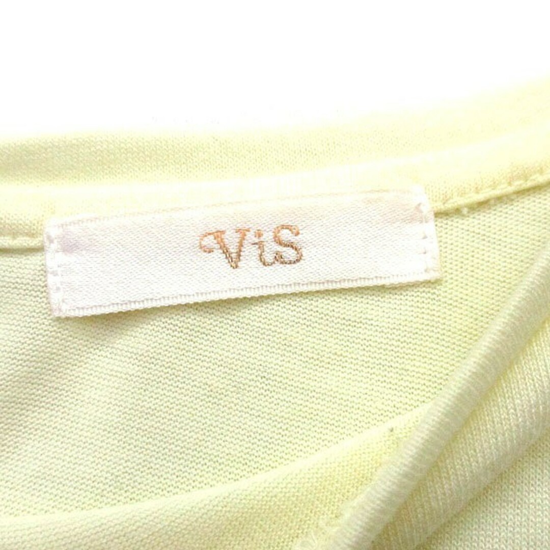 ViS(ヴィス)のビス ViS カットソー Tシャツ 半袖 リボン シンプル M イエロー 黄 レディースのトップス(カットソー(半袖/袖なし))の商品写真