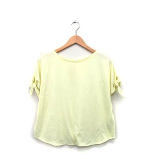 ヴィス(ViS)のビス ViS カットソー Tシャツ 半袖 リボン シンプル M イエロー 黄(カットソー(半袖/袖なし))