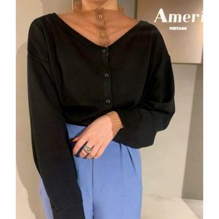 アメリヴィンテージ(Ameri VINTAGE)のAMERI 2WAY FAKE LAYERED KNIT TOP 値下げ不可(カーディガン)