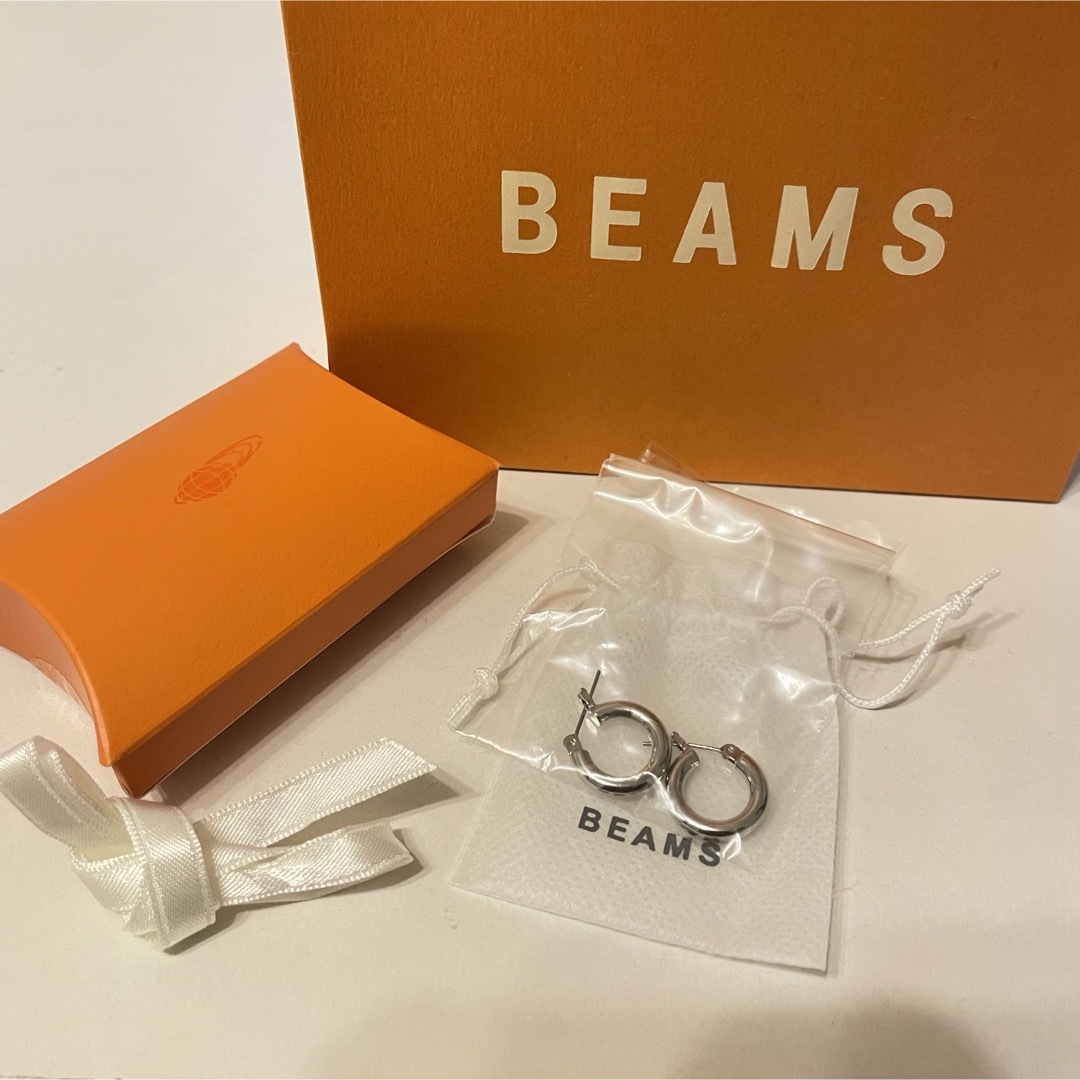 Ray BEAMS(レイビームス)のBEAMS フープピアス15mm シルバー メンズのアクセサリー(ピアス(両耳用))の商品写真