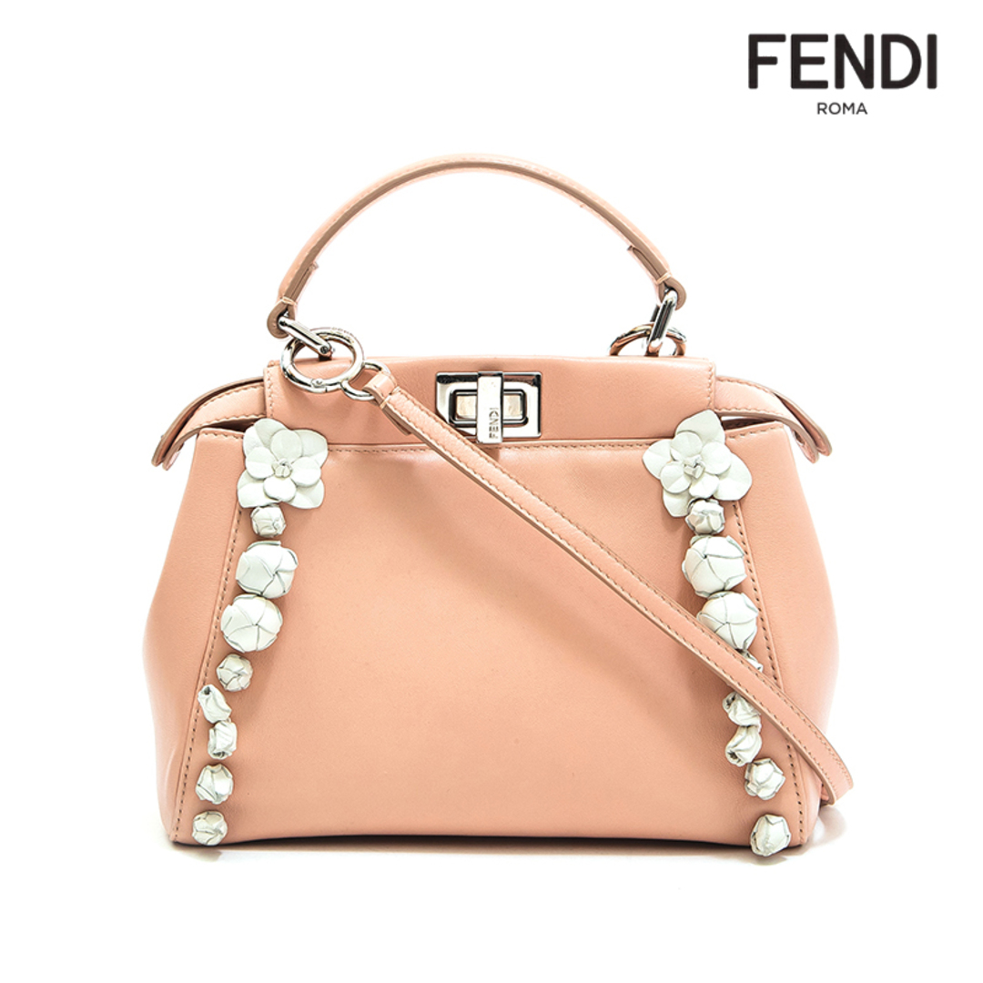 FENDI(フェンディ)のフェンディ FENDI フラワーモチーフ ピーカーブー 2way ハンドバッグ レディースのバッグ(ハンドバッグ)の商品写真