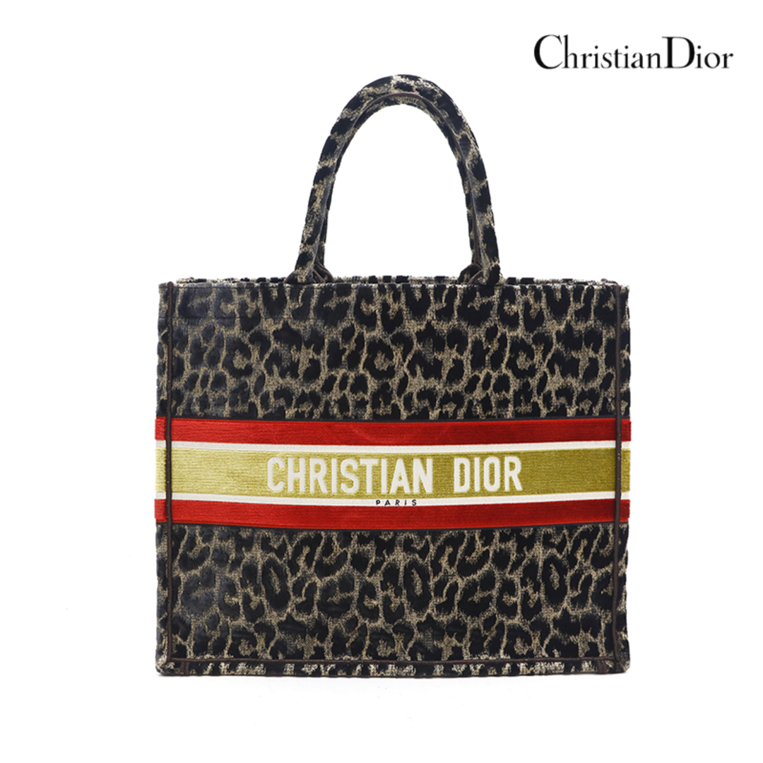 Christian Dior(クリスチャンディオール)のディオール Dior ベルベット レオパード ブックトート トートバッグ レディースのバッグ(トートバッグ)の商品写真