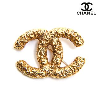 シャネル(CHANEL)のシャネル CHANEL ココマーク 溶岩 ブローチ(ブローチ/コサージュ)