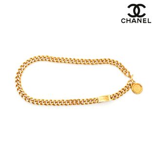 シャネル(CHANEL)のシャネル CHANEL メダリオン ロゴプレート チェーン 留め具破損 ベルト(ベルト)