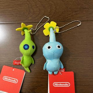 ニンテンドウ(任天堂)のニンテンドー　ピクミンマスコット　キーホルダー　ヒカリピクミン　氷ピクミン(キャラクターグッズ)