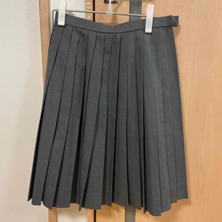 制服 グレー プリーツスカート 9号 冬用(ひざ丈スカート)