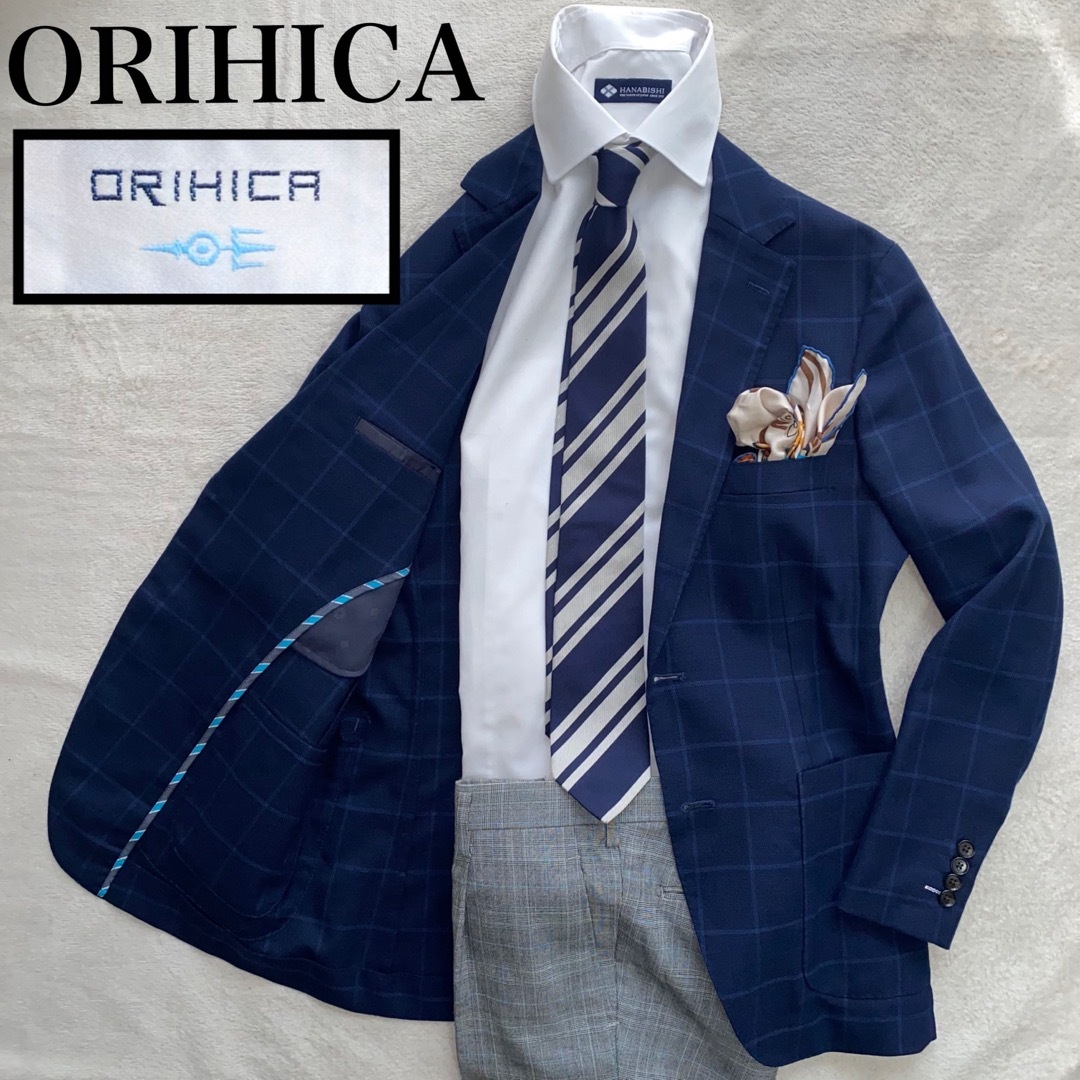 ORIHICA(オリヒカ)のORIHICA 英国風ウインドーペンチェック　M ストレッチ　オンオフ兼用 メンズのジャケット/アウター(テーラードジャケット)の商品写真