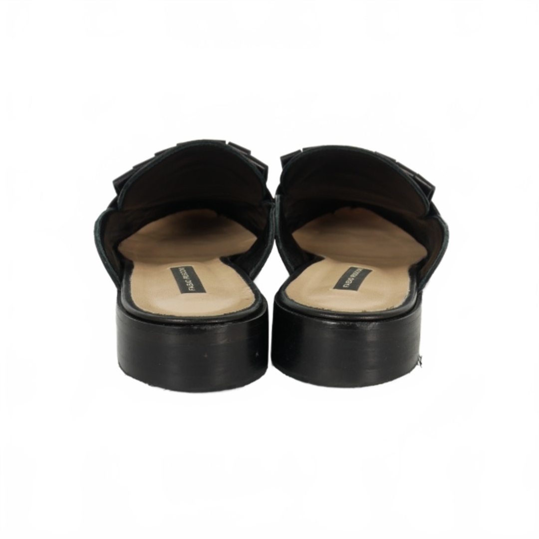 FABIO RUSCONI(ファビオルスコーニ)のファビオルスコーニ タッセル スタッズ ミュール サンダル レザー 38 黒 レディースの靴/シューズ(サンダル)の商品写真
