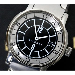 ブルガリ(BVLGARI)の保証書付き 美品 ブルガリ ソロテンポ 黒文字盤 レディース 時計 ST29(腕時計)