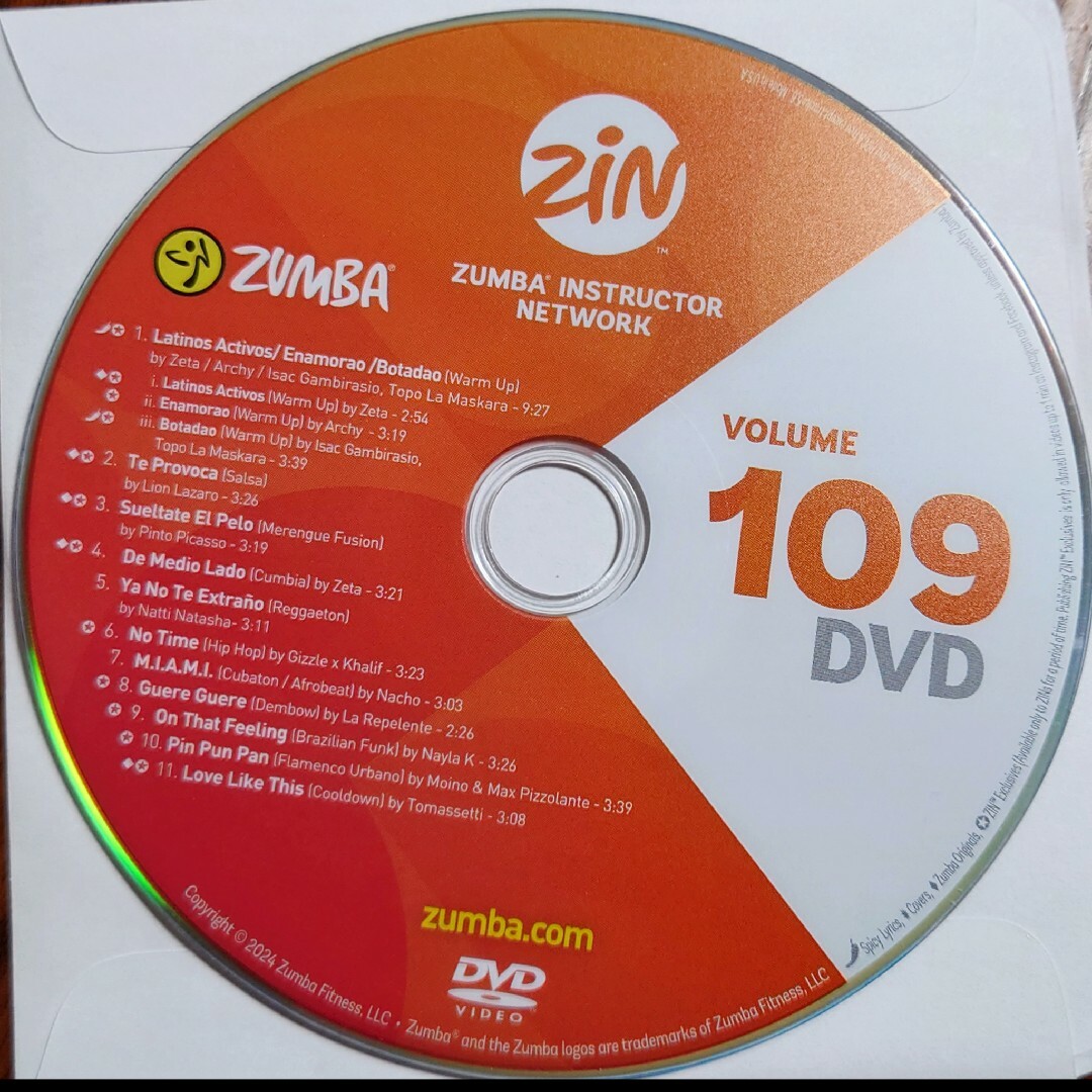 Zumba(ズンバ)のZUMBA VOLUME 109 DVD ズンバ 最新 エンタメ/ホビーのDVD/ブルーレイ(スポーツ/フィットネス)の商品写真