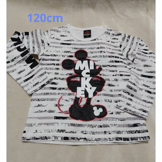 ベビードール(BABYDOLL)のBABY DOLL Disney ミッキーTシャツ120cm　白ﾎﾞｰﾀﾞｰ(Tシャツ/カットソー)