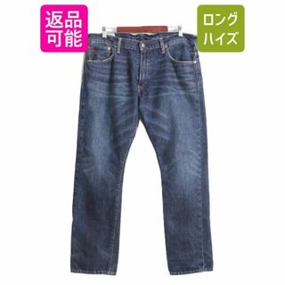 ラルフローレン(Ralph Lauren)のヴィンテージ 加工 ポロ ラルフローレン セルビッチ デニム パンツ メンズ 36 30 / POLO ジーンズ ジーパン 赤耳 スリム ストレート ヒゲ(デニム/ジーンズ)