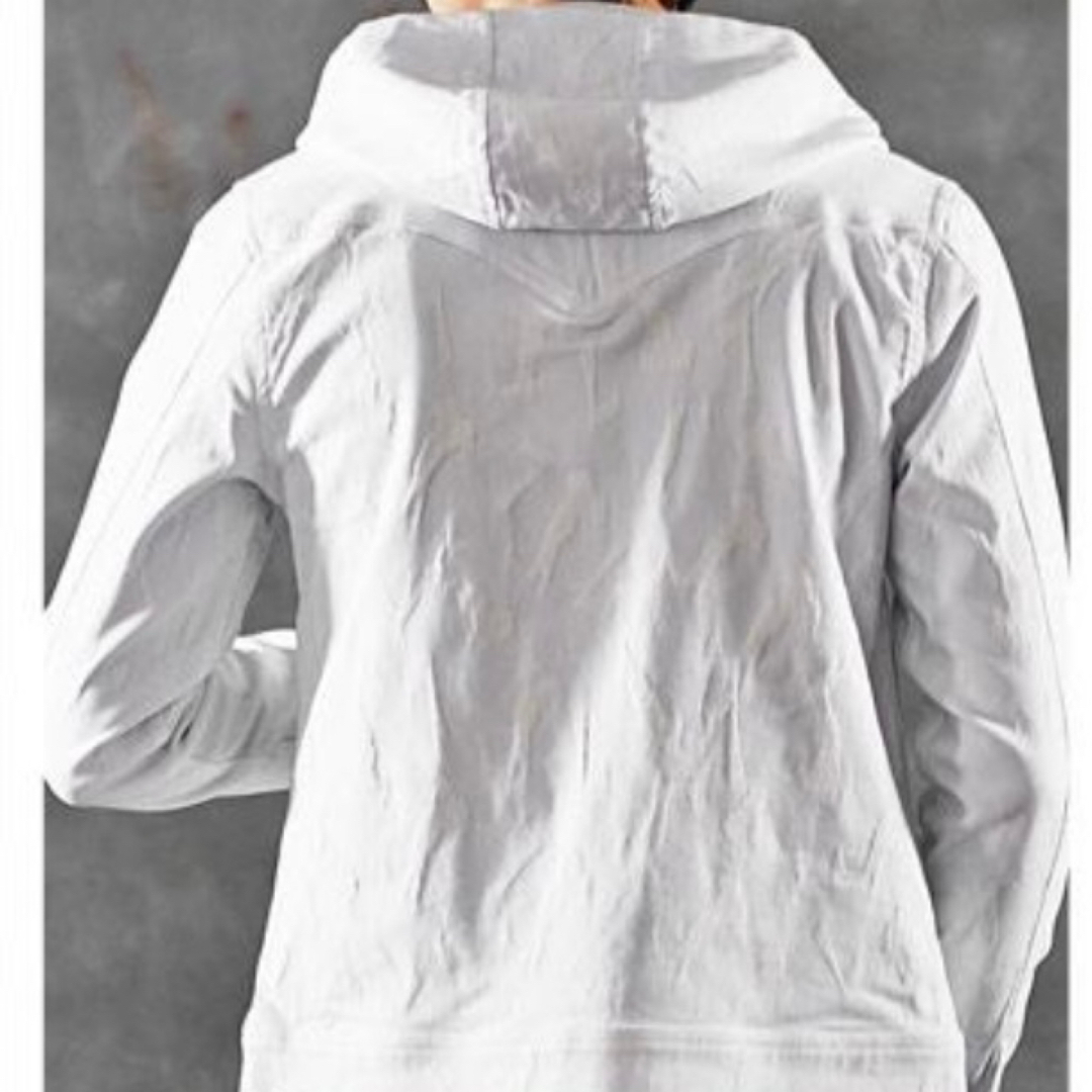 VIOLA(ヴィオラ)のLサイズ ヴィオラ 迷彩総柄ジップパーカー  ストレッチジャケット ホワイト メンズのトップス(パーカー)の商品写真