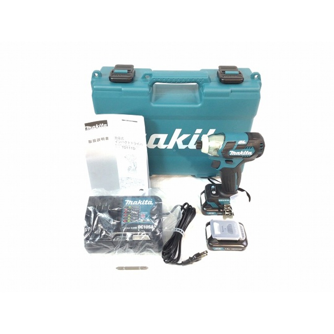 Makita(マキタ)の☆未使用☆makita マキタ 10.8V 充電式インパクトドライバ TD111DSHX 青/ブルー 充電器 バッテリー2個 ケース付 84404 自動車/バイクのバイク(工具)の商品写真