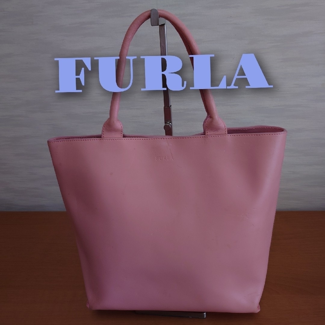 Furla(フルラ)のFURLA フルラ トートバッグ 腕掛け レザー 本革 イタリア製 上品 ピンク レディースのバッグ(トートバッグ)の商品写真