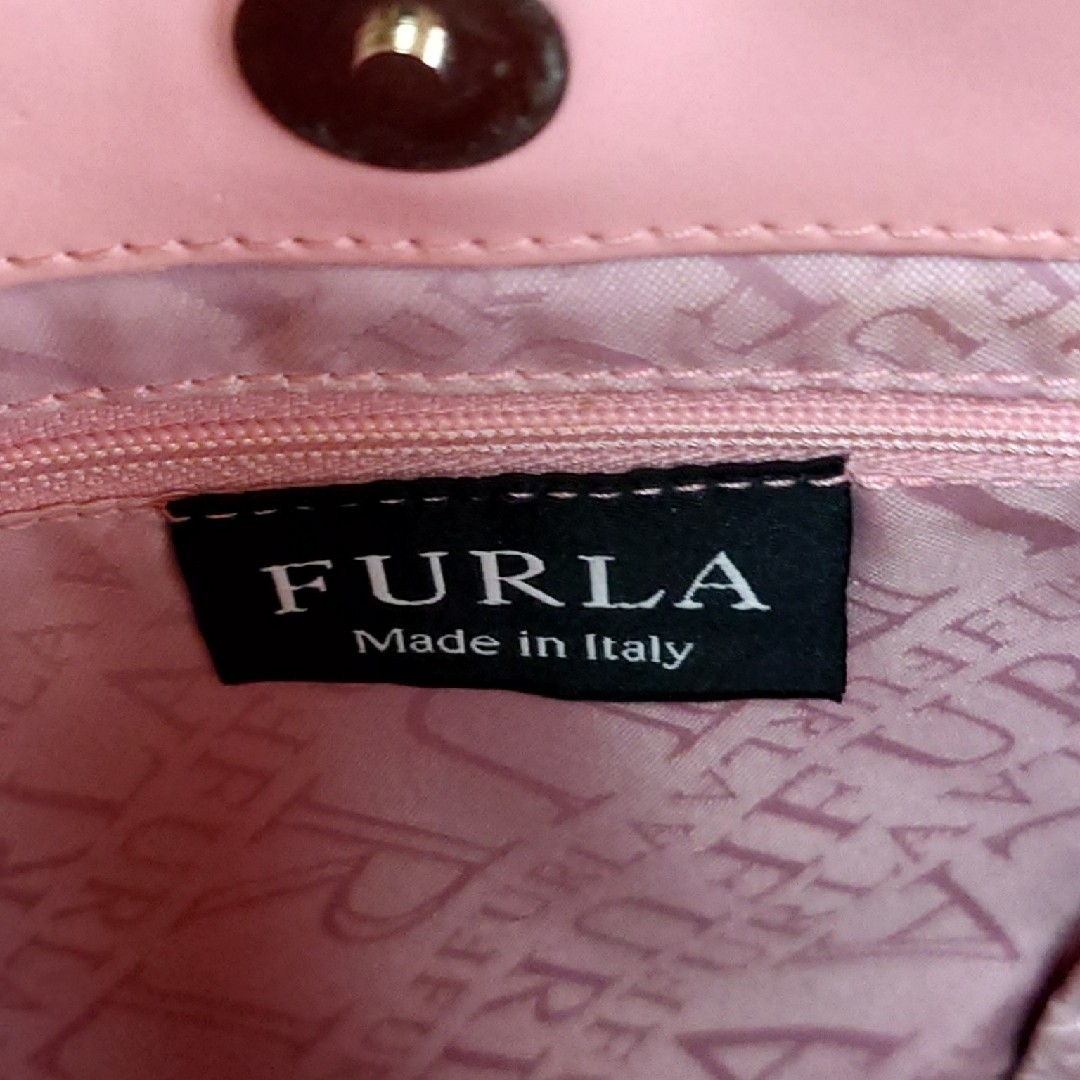 Furla(フルラ)のFURLA フルラ トートバッグ 腕掛け レザー 本革 イタリア製 上品 ピンク レディースのバッグ(トートバッグ)の商品写真