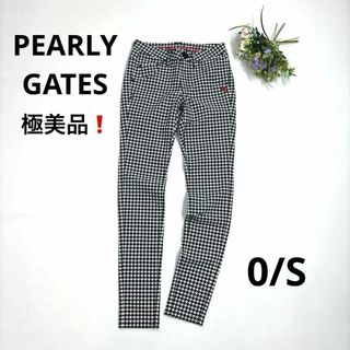 パーリーゲイツ(PEARLY GATES)の極美品❗️パーリーゲイツ　0/S ロングパンツ　レディースゴルフ　千鳥格子柄(ウエア)