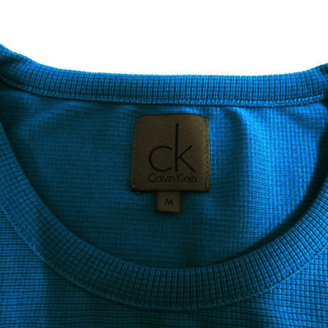 ck Calvin Klein(シーケーカルバンクライン)のck Calvin Klein Tシャツ 丸首 半袖 速乾 ストレッチ 青系 M メンズのトップス(Tシャツ/カットソー(半袖/袖なし))の商品写真